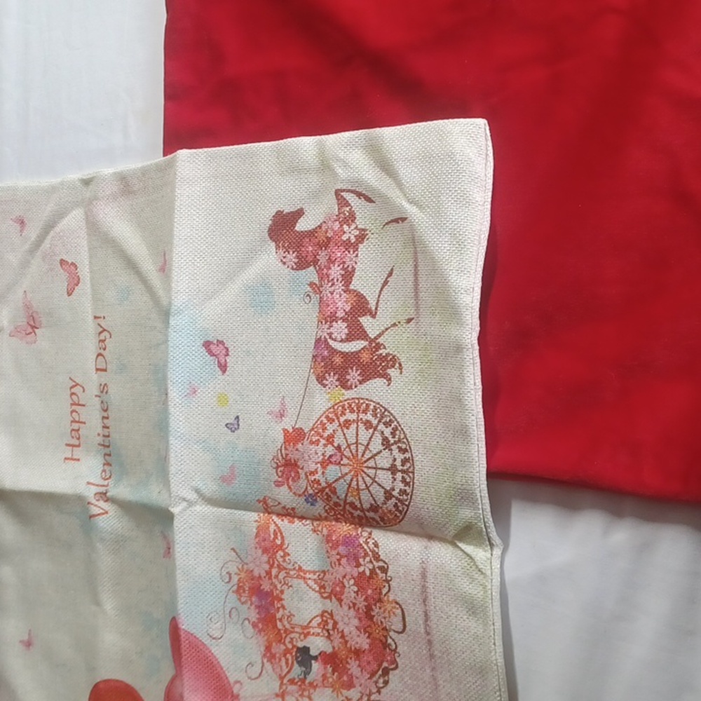 2 nwt 17x17 in zippered throw pillow covers valentines
